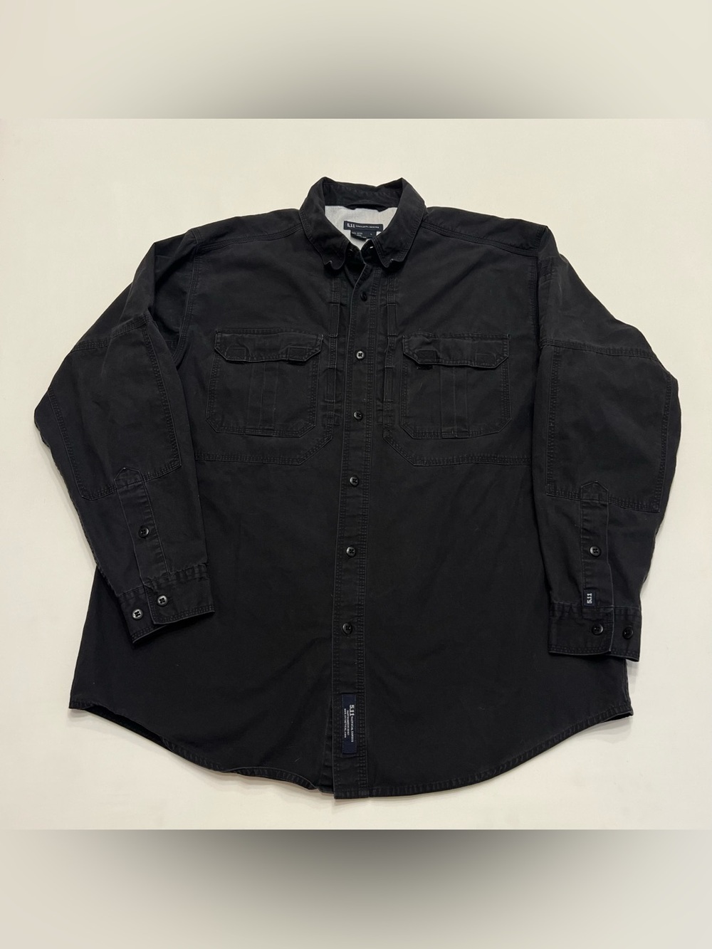 5.11 Tactical Series Original Long Sleeve Button Up Shirt Men's Size Large Black